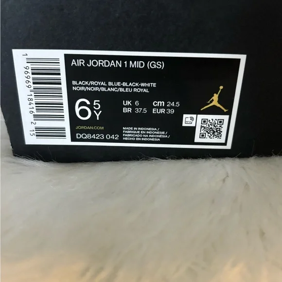 Air Jordan Black and Blue Sneakers - Picture 7 of 7